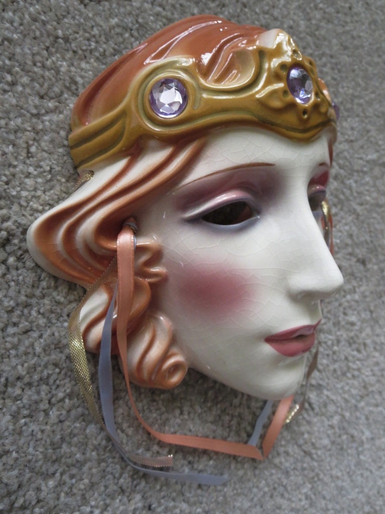 Clay Art Ceramic Face Wall Mask Decorative Wall Hanging Etsy