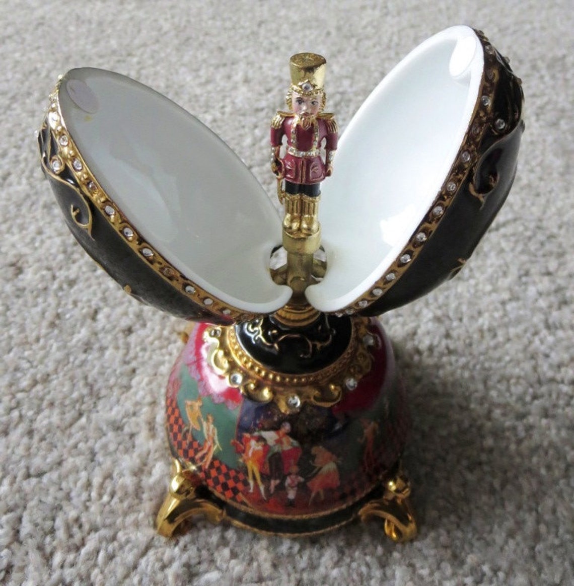 Russian Nutcracker Ballet Musical Porcelain Egg by Ardleigh Etsy