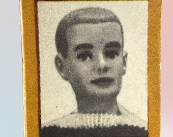 Barbie’s Boyfriend Ken 1962 Cardboard Portrait Picture, Original Vintage Dream House Item