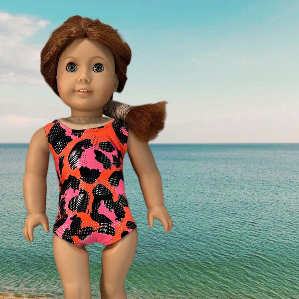 18” AG doll|Swim+Dance+Gymnastics+Yoga|Spandex leotard/swim suit|Fits most pop 18” dolls|Handmade by Doll Clothes Cottage,America|Free Ship!