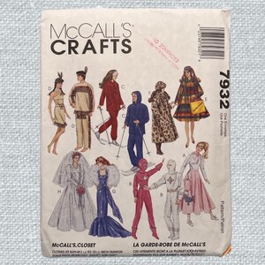 Barbie+Ken clothing patterns|Original McCall’s Closet vintage multi outfit|Retro uncut sewing pattern|Doll Clothes Cottage/America|FREE SHIP