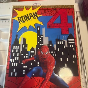 Personalisierte Spider-Man Geburtstagskarte