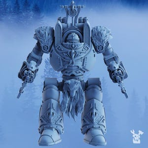 Stormbringers Stormdread | DakkaDakka |  | Space Viking Prime Wolf Brother Marine 3d Printed Wargame Proxy Model 32mm