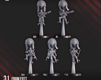Aerobellum Purgators | DakkaDakka | 3d Printed Tabletop Wargames Proxy Model for Grimdark Future Machine Cult Sky Stalkers