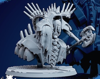 Undying Flying Lord | Ghamak | 3d Printed Tabletop Wargames Proxy Models for Grimdark Future Robot Legions Necro