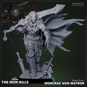 Ironcrag War-Matron | Mammoth Factory | 3d Printed TTRPG Miniature