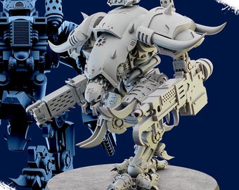 Corrupted Knight | Ghamak | 3d Printed Tabletop Wargames Proxy Model for Grimdark Future Havoc Brothers Titans Dogs of War