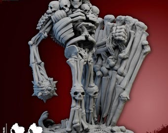 Bone Golem | Ghamak | 3d Printed Tabletop Monster for RPG 5e Pathfinder and One Page Rules