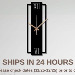 Horloge murale géométrique, horloge en métal moderne, horloge murale design, cadeau silencieux unique, horloge contemporaine, horloge murale noire, cadeau horloge insolite