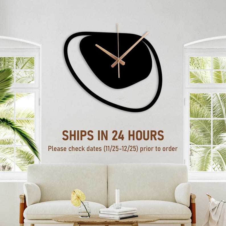 Abstract Metal Wall Clock