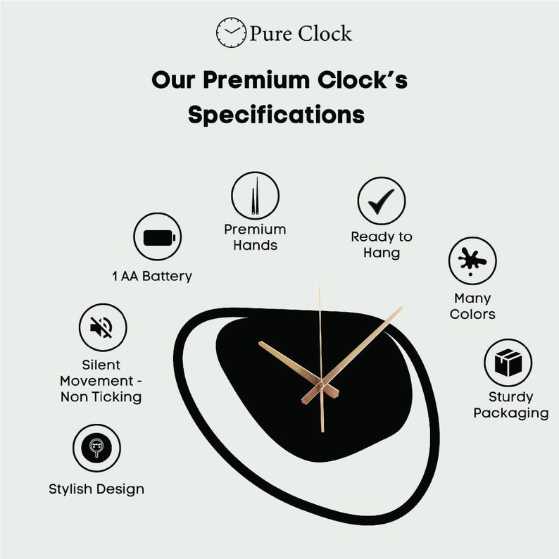 Sculptural minimalist clock