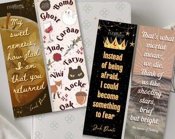 The Cruel Prince Bookmark Set- Cardan and Jude- Folk of the Air- Holly Black