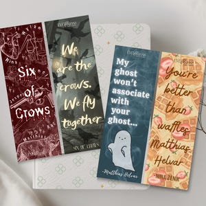 Six of Crows Bookmark Set- Crooked Kingdom- (Grishaverse)- Leigh Bardugo