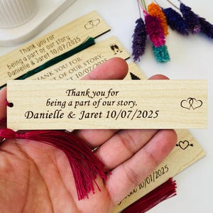 Custom Wood Bookmark with Tassel: Engraved Reader Gift