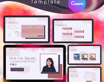 Canva Website Template: Modern Minimalist Portfolio Landing Page