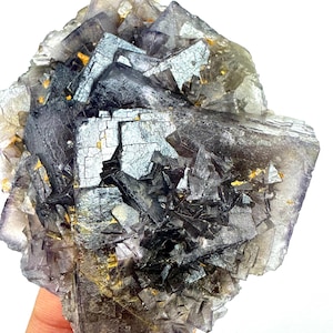 Phantom Fluorite and Calcite Specimen: Rare Healing Crystal Decor 437 Gram