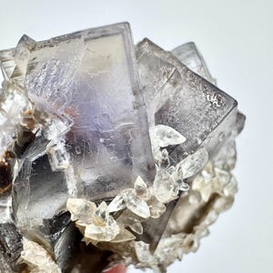 138 CRT Purple Fluorite and Calcite Specimen: Rare Raw Mineral Crystal, Collector&#39;s Piece