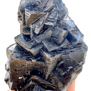 786 GRAM Blue Fluorite Cubes with Calcite Crystals – Rare Raw Mineral Specimen | Healing Crystal & Collector’s Piece | Home Decor