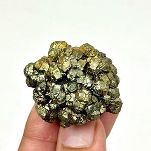 383 CRT Golden Pyrite Crystal Specimen | Natural Raw Metallic Cluster | Sparkling Mineral Display Stone for Collectors, Energy & Home Décor