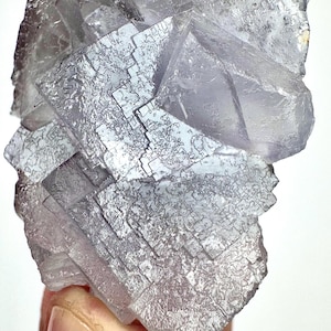 119 GRAM Purple Fluorite Cubes with Calcite Crystals – Rare Raw Mineral Specimen | Healing Crystal & Collector’s Piece | Home Decor