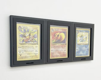 Toploader Wall Display for 3 Cards - Interchangeable Card Frame for Pokémon & TCG (Black)