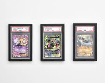 PSA Slab Wall Mount – Display Holder for 1 Graded Card (Self-Adhesive, Black, For PSA Slabs)