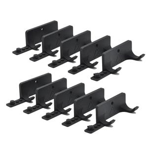 Set 10x Muurbeugel voor LEGO® Speed Champions Auto's met plek voor Minifigure en Helm | Wandmontage voor F1 Auto's | Display Houder