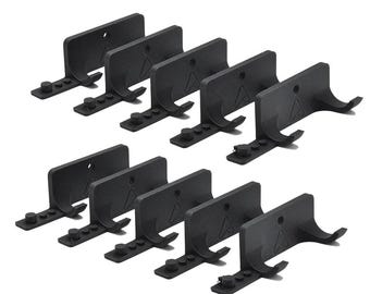 Set of 10 Wall Mounts for LEGO® Speed Champions Cars with Space for Minifigure and Helmet | Wall Mount for F1 Cars | Display Holder