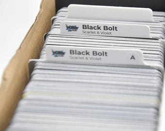 10-Piece TCG Sorting Divider - Card Separator for Sorting Trays (With Optional Set Sticker Sheet)