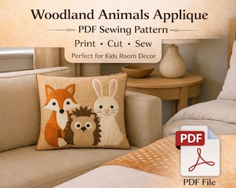 Modello di applicazione di animali per cuscino o trapunta (download PDF)
