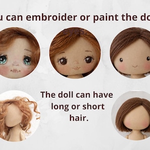 Cloth Doll Body Sewing Pattern | Rag Doll Template, 3 Sizes (PDF Download) image 10
