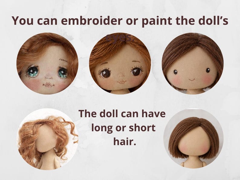 Cloth Doll Body Sewing Pattern | Rag Doll Template, 3 Sizes (PDF Download) image 10