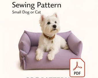 DIY Foldable Pet Bed Sewing Pattern: Small Dog or Cat (PDF Pattern)