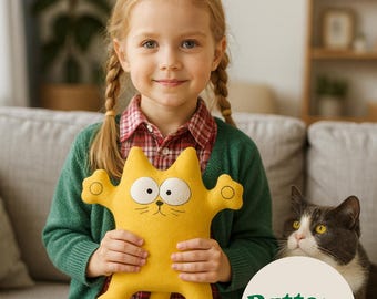 Plush Cat Sewing Pattern PDF | DIY Soft Toy Tutorial + presentation | Stuffed Animal Sewing Pattern | Handmade Kawaii Plushie PDF