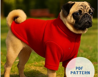 Fleece Dog Sweater & Vest PDF Pattern | Sewing Template
