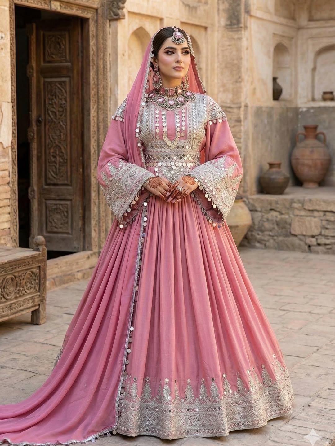 pink dress with gold embroidery Pink with Silver & Gold Embroidery Lehenga Set – Manish Malhotra