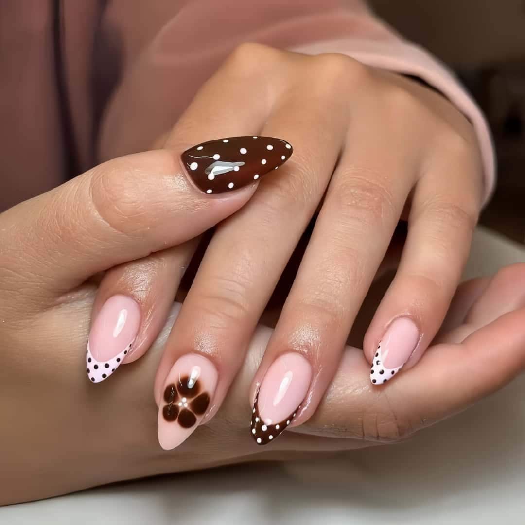 Polka Dot Floral Press On Nails 3D Long Almond Acrylic Nails Etsy polka-dot-floral-press-on-nails-3d-long-almond-acrylic-nails-etsy