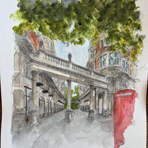 Premium streets and squares watercolour commissions