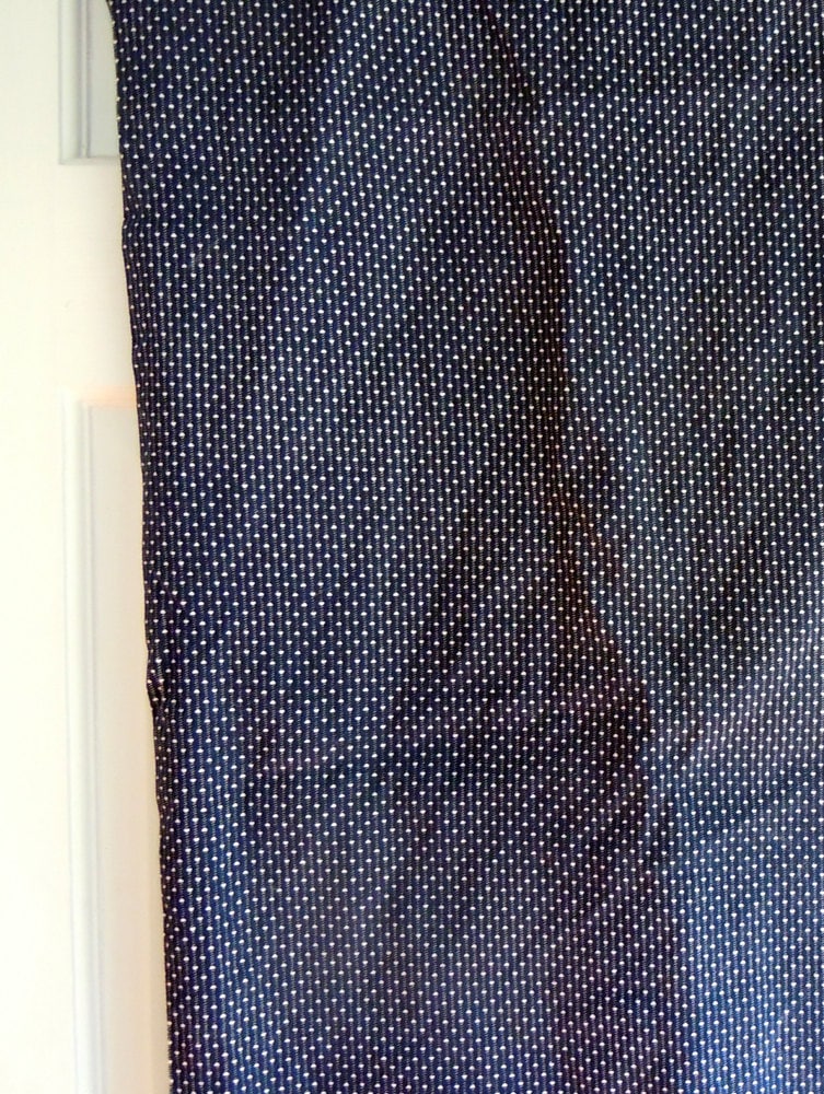 Dark Blue and White Heart Vintage Fabric Heavy Weight Canvas | Etsy