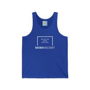Snarky Mom Graphic Tank Top: Unisex Jersey, Summer Beach Wear