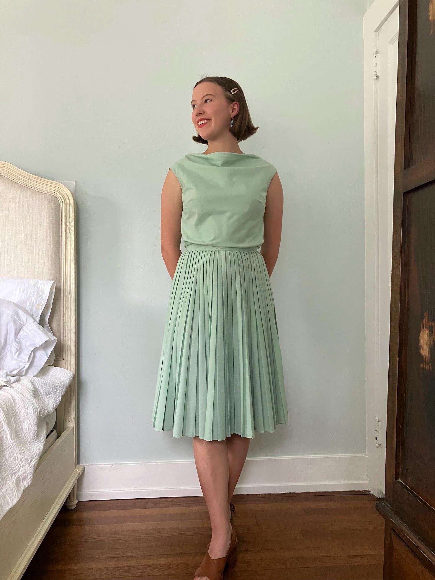 green pin up dress Mint rockabilly dress