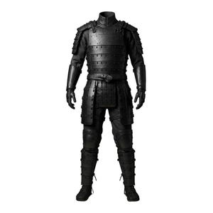 Handmade Black Leather Samurai Armour LARP Cosplay Medieval Armor Viking Knight Armor Set Ren Fair Armour for Cosplay Costume Combat Suit