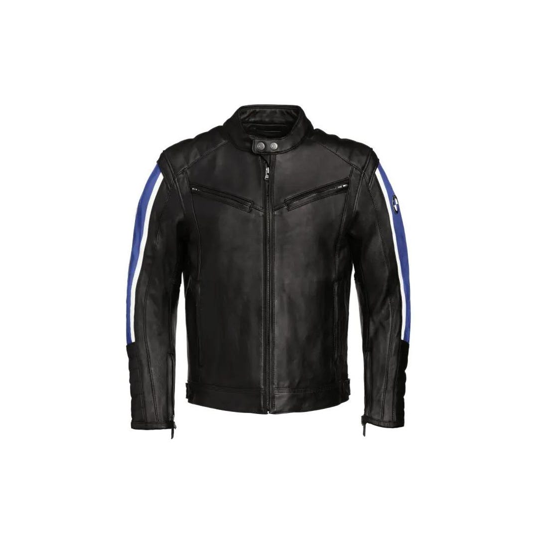 BMW Motorradレザージャケット：ブラック＆ブルー牛革、CE保護 - Etsy 日本