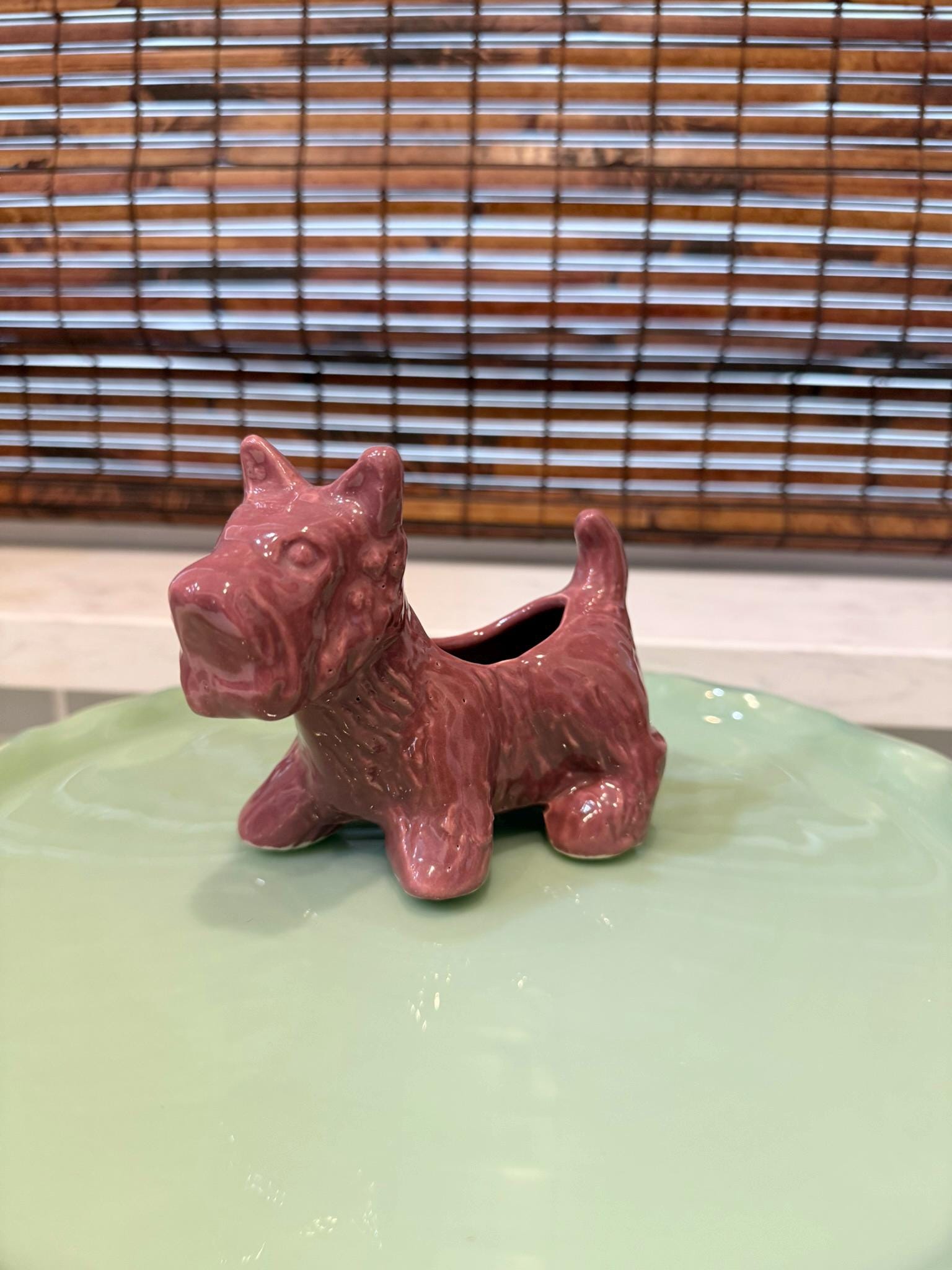 Vintage Niloak Scottie Dog Planter – Mauve/burgundy Glaze - Etsy