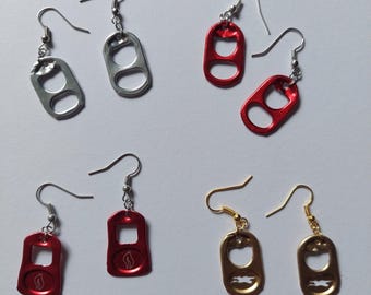 Upcycled earrings made from can tabs / can closures - Statement earrings, alternative fashion [sabotasche]