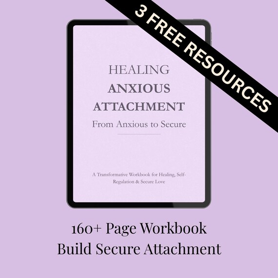Anxious Attachment Healing Workbook | Inner Child, Nervous System Regulation (PDF Download