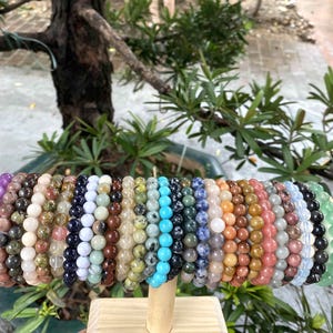Bracciale con perline di cristallo fatto a mano, elegante gioiello con pietre preziose per donna, bracciale minimalista impilabile, regalo con braccialetto di perline