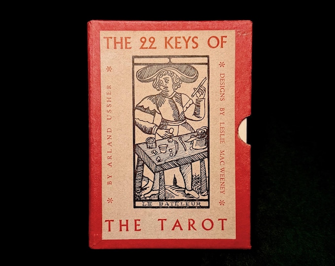 Arland Ussher Signed XXII Keys of the Tarot (1957). Ultra-Rare Hand-Coloured Limited 1st Ed No 32/50. Yeats Circle Provenance. Dolmen Press.