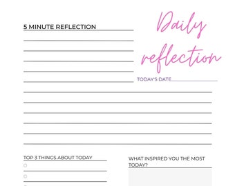 Daily Reflection for Journal