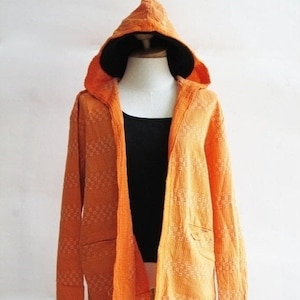 J2, Orange Comfort Hood Orange Cotton Jacket